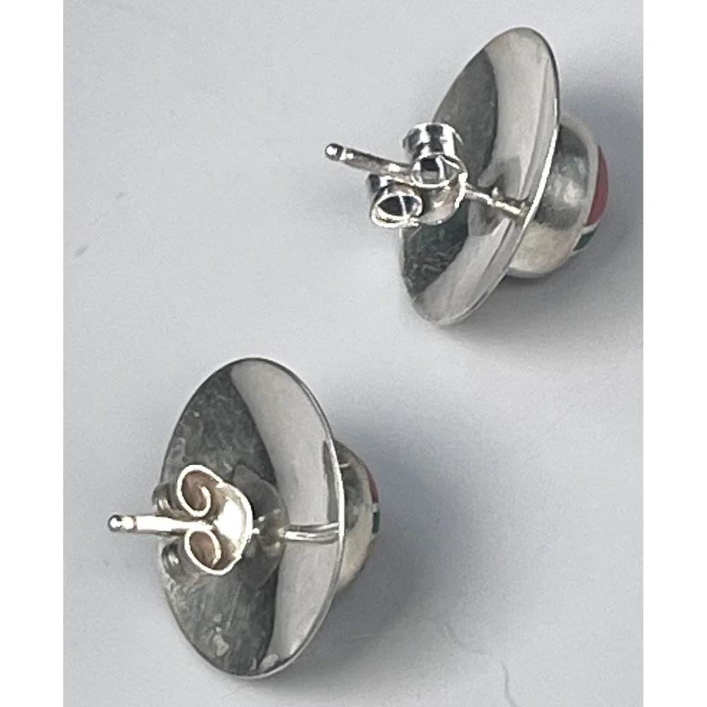 Ella Peter Sterling Multistone Inlay Pendant Earrings Set 24